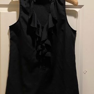 Mossimo Sheer Sleeveless Blouse With Ruffles